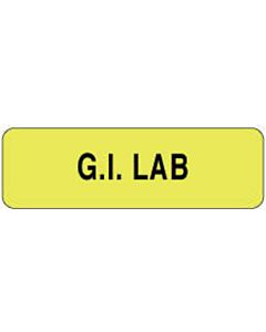 Label Paper Permanent GI Lab  2 7/8"x7/8" Fl. Yellow 1000 per Roll