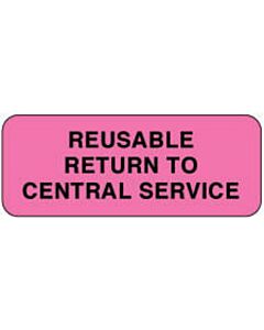 Label Paper Removable Reusable Return To 2 1/4" x 7/8", Fl. Pink, 1000 per Roll