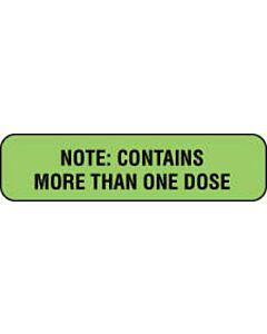 Communication Label (Paper, Permanent) Note: Contains More 1 1/4" x 3/8" Fluorescent Green - 1000 per Roll