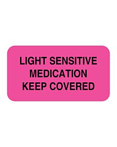 Communication Label (Paper, Permanent) Light Sensitive 1 5/8" x 7/8" Fluorescent Pink - 1000 per Roll