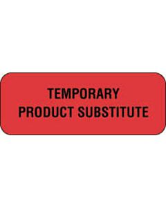 Communication Label (Paper, Permanent) Temporary Product 2" x 3/4" Fluorescent Red - 1000 per Roll