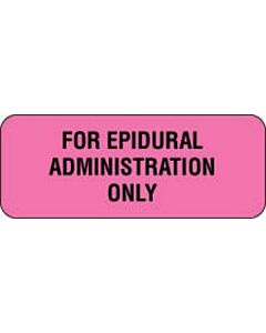 Communication Label (Paper, Permanent) For Epidural 2 1/4" x 7/8" Fluorescent Pink - 1000 per Roll