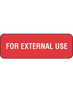 Communication Label (Paper, Permanent) For External Use 1 1/2" x 1/2" Fluorescent Red - 1000 per Roll
