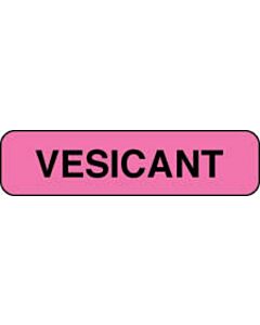 Communication Label (Paper, Permanent) Vesicant 1 1/4" x 3/8" Fluorescent Pink - 1000 per Roll