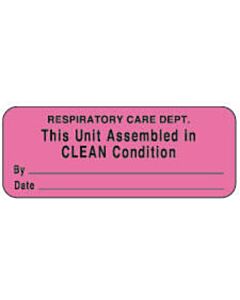 Label Paper Permanent Respiratory Care 2 1/4" x 7/8", Fl. Pink, 1000 per Roll