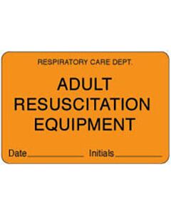 Label Paper Permanent Respiratory Care 3" x 2", Fl. Orange, 500 per Roll