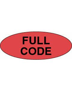 Label Paper Permanent Full Code  2 1/4"x7/8" Red 1000 per Roll