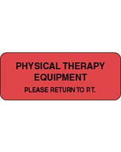 Label Paper Permanent Physical Therapy 2 1/4" x 7/8", Fl. Red, 1000 per Roll