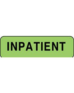 Label Paper Permanent Inpatient 1 1/4" x 3/8", Fl. Green, 1000 per Roll