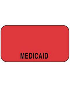 Label Paper Permanent Medicaid 1 5/8" x 7/8", Fl. Red, 1000 per Roll