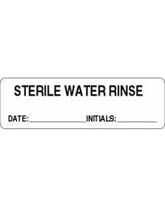 Label Paper Permanent Sterile Water Rinse 4" x 1", 1/4", White, 500 per Roll