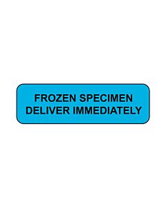 Lab Communication Label (Paper, Permanent) Frozen Specimen  1 1/4"x3/8" Blue - 1000 per Roll