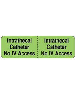 IV Label Wraparound Paper Permanent Intrathecal Catheter  2 7/8"x7/8" Fl. Green 1000 per Roll