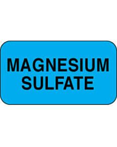 Label Paper Permanent Magnesium Sulfate 1 5/8" x 7/8", Blue, 1000 per Roll