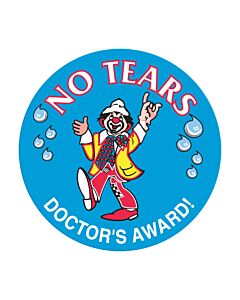 Label Pediatric Award Sticker Paper Permanent No Tears Doctors Blue, 250 per Roll