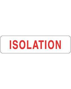 Label Paper Permanent Isolation, 4" x 1", White, 500 per Roll