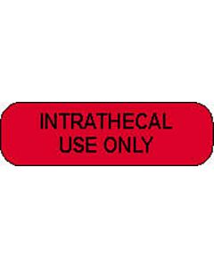 Communication Label (Paper, Permanent) Intrathecal Use Only 1 1/4" x 3/8" Fluorescent Red - 1000 per Roll