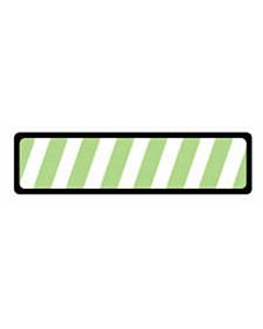 Binder/Chart Label Paper Removable 5 3/8" x 1 3/8" White with Green 500 per Roll
