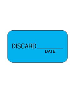 Lab Communication Label (Paper, Permanent) Discard Data  1 5/8"x7/8" Blue - 1000 per Roll
