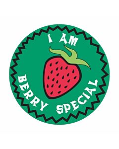 Label Pediatric Award Sticker Paper Permanent I Am Berry Special Green, 250 per Roll