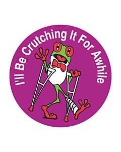 Label Pediatric Award Sticker Paper Permanent I'll Be Crutching Purple, 250 per Roll