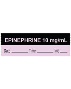 Anesthesia Tape with Date, Time & Initial (Removable) Epinephrine 10 mg/ml 1 Core 1/2" x 500" - 333 Imprints - Violet and Black - 500 Inches per Roll