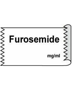 Anesthesia Tape (Removable) Furosemide mg/ml 1/2" x 500" - 333 Imprints - White - 500 Inches per Roll