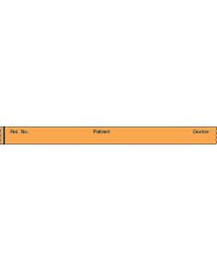 Binder/Chart Tape Removable "Rm. No. Patient", 1'' Core, 1/2 '' x 500'', Fl. Orange, 83 Imprints, 500 Inches per Roll