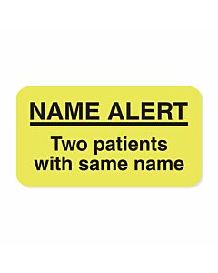 Label Paper Removable Name Alert Two 1 5/8" x 7/8" Fl. Yellow, 1000 per Roll