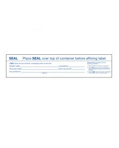 Tamper Evident Label Wraparound Paper Permanent "Place Seal Over" 8" x 1-1/2" White, 500 per Roll