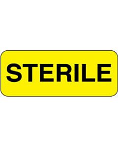 Label Paper Permanent Sterile 2 1/4" x 7/8", Fl. Yellow, 1000 per Roll