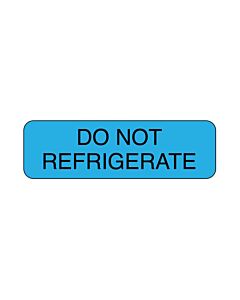Lab Communication Label (Paper, Permanent) Do Not Refrigerate  1 1/4"x3/8" Blue - 1000 per Roll