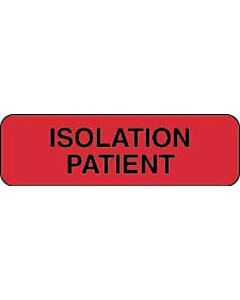 Label Paper Permanent Isolation Patient 1 1/4" x 3/8", Fl. Red, 1000 per Roll