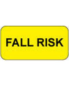 Label Paper Permanent Fall Risk 1 1/2" Core 1 1/2"x3/4" Yellow 1000 per Roll
