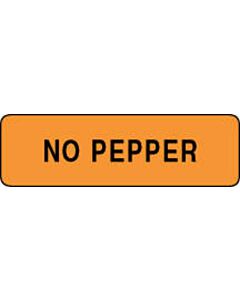 Label Paper Permanent No Pepper 1 1/4" x 3/8", Fl. Orange, 1000 per Roll