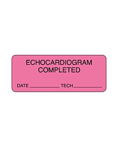 Lab Communication Label (Paper, Permanent) Echocardiogram Comp  2 1/4"x7/8" Fluorescent Pink - 1000 per Roll