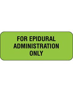 Communication Label (Paper, Permanent) For Epidural 2 1/4" x 7/8" Fluorescent Green - 1000 per Roll
