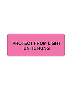 Communication Label (Paper, Permanent) Protect From Light 2 1/4" x 7/8" Fluorescent Pink - 1000 per Roll