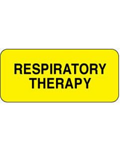 Label Paper Permanent Respiratory Therapy 2 1/4" x 7/8", Yellow, 1000 per Roll
