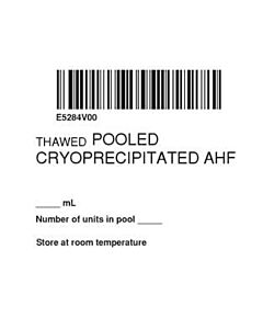 ISBT 128 Label (Synthetic, Permanent) "Thawed Pooled'' 2"x2" White - 500 per Roll