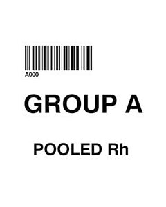 ISBT 128 Label (Synthetic, Permanent) "Group A Pooled Rh'' 2"x2" White - 500 per Roll