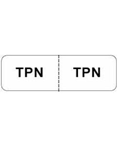 IV Label Paper Permanent TPN TPN 2 7/8"x7/8" White 1000 per Roll