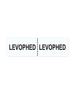 IV Label Wraparound Paper Permanent Levophed | Levophed  2-7/8"x7/8" White 1000 per Roll