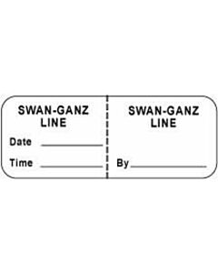IV Label Wraparound Paper Permanent Swan-ganz |  2"x3/4" White 1000 per Roll