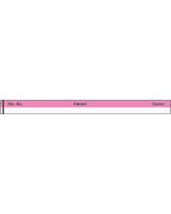 Binder/Chart Tape Removable "Rm. No. Patient", 1'' Core, 1/2 '' x 500'', Rose, 83 Imprints, 500 Inches per Roll