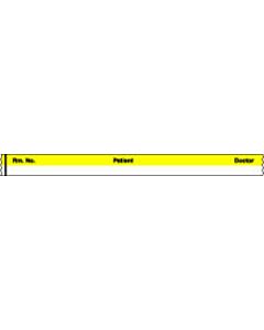 Binder/Chart Tape Removable "Rm. No. Patient", 1'' Core, 1/2 '' x 500'', Yellow, 83 Imprints, 500 Inches per Roll