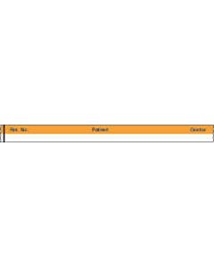 Binder/Chart Tape Removable "Rm. No. Patient", 1'' Core, 1/2 '' x 500'', Orange, 83 Imprints, 500 Inches per Roll