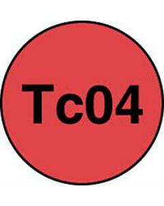 Label Paper Permanent Tc04, Fl. Red, 1000 per Roll