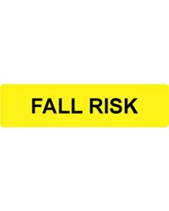 Label Paper Removable Fall Risk 5 3/8" x 1", 3/8", Yellow, 500 per Roll