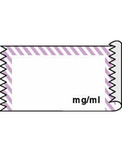 Anesthesia Tape (Removable) mg/ml 1/2" x 500" - 333 Imprints - White with Violet - 500 Inches per Roll